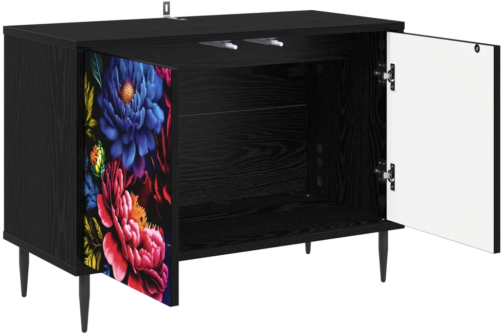 TV staliukas Televizoriaus spintelė KIEL 69 x 33 x 50,5 cm Juodojo ąžuolo