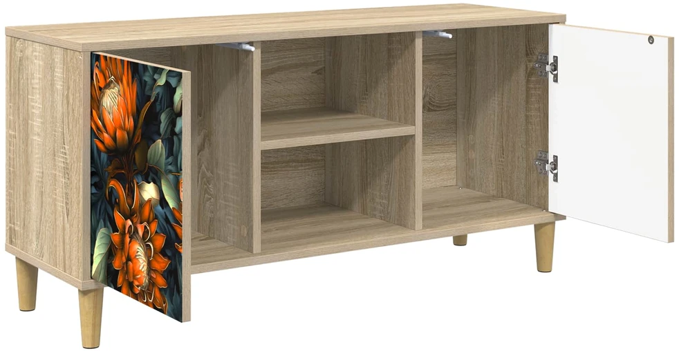 TV staliukas Televizoriaus spintelė LOCHEM 102 x 33 x 50 cm Sonoma ąžuolo