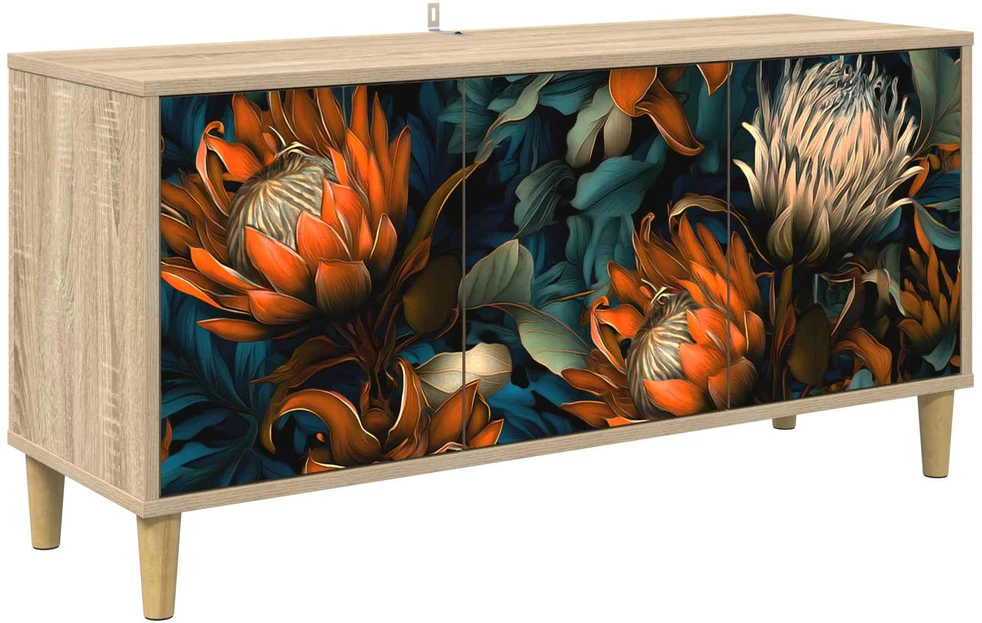 TV staliukas Televizoriaus spintelė LOCHEM 102 x 33 x 50 cm Sonoma ąžuolo