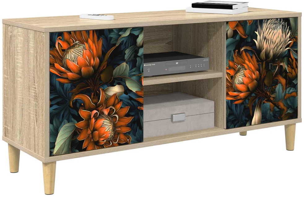 TV staliukas Televizoriaus spintelė LOCHEM 102 x 33 x 50 cm Sonoma ąžuolo