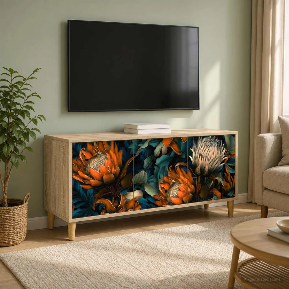 TV staliukas Televizoriaus spintelė LOCHEM 102 x 33 x 50 cm Sonoma ąžuolo