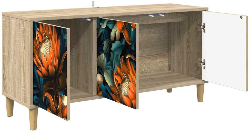 TV staliukas Televizoriaus spintelė LOCHEM 102 x 33 x 50 cm Sonoma ąžuolo