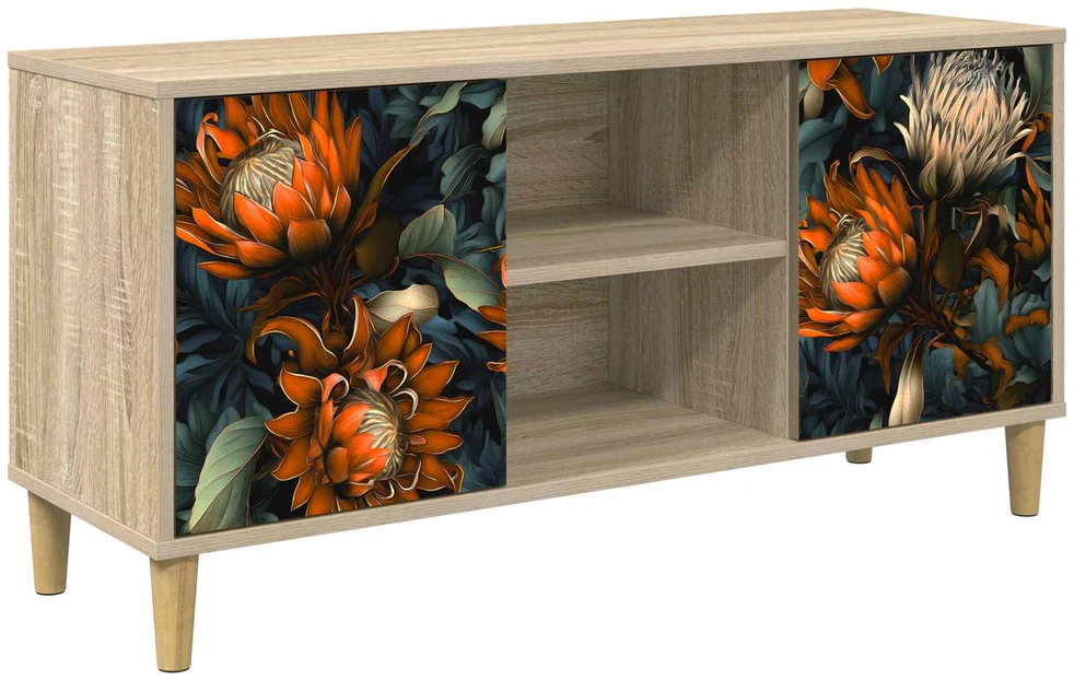 TV staliukas Televizoriaus spintelė LOCHEM 102 x 33 x 50 cm Sonoma ąžuolo