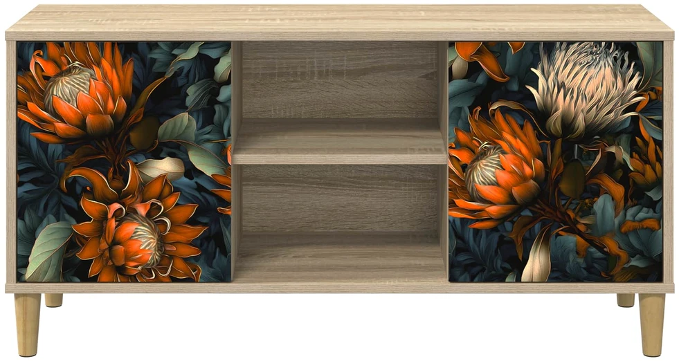 TV staliukas Televizoriaus spintelė LOCHEM 102 x 33 x 50 cm Sonoma ąžuolo
