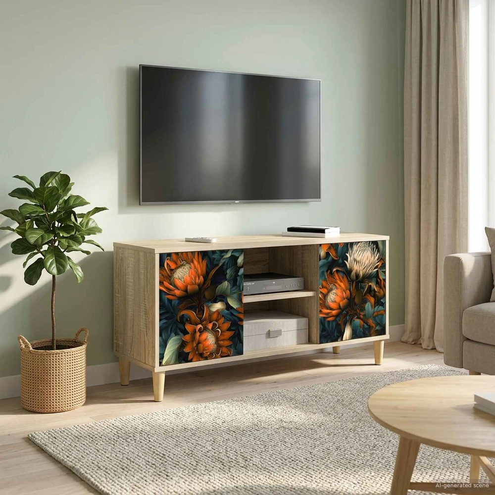 TV staliukas Televizoriaus spintelė LOCHEM 102 x 33 x 50 cm Sonoma ąžuolo