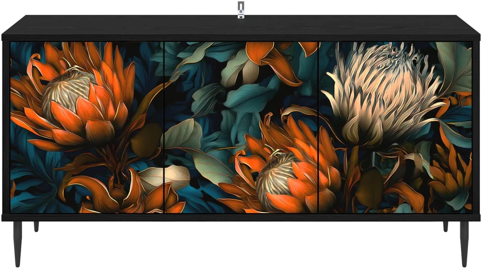 TV staliukas Televizoriaus spintelė LOCHEM 102 x 33 x 51 cm Juodojo ąžuolo