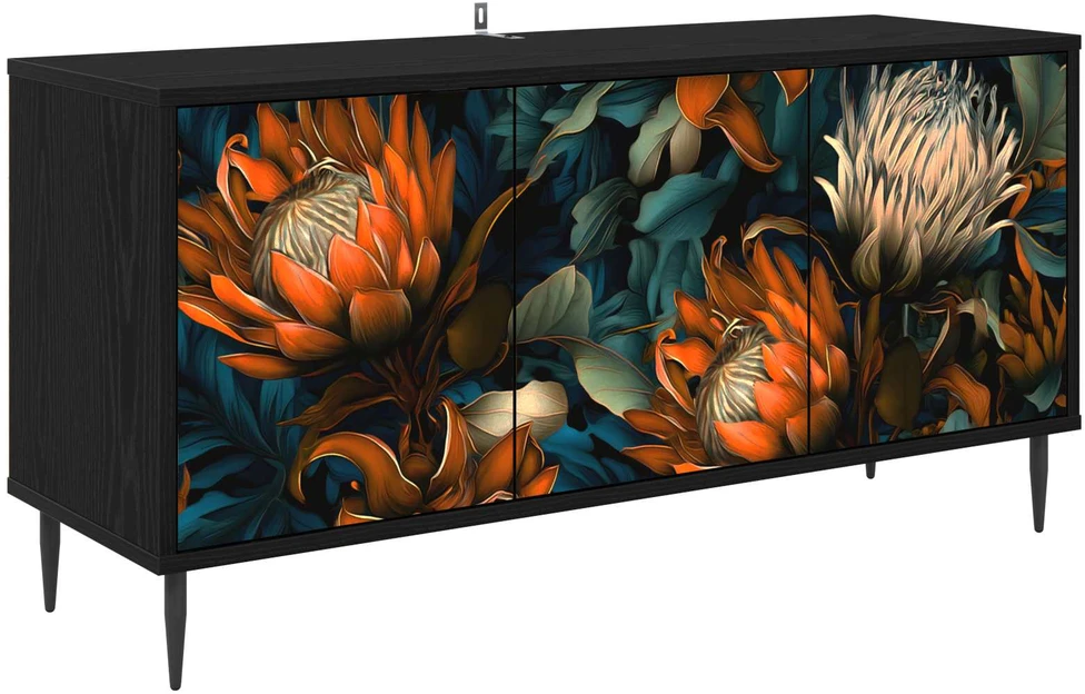 TV staliukas Televizoriaus spintelė LOCHEM 102 x 33 x 51 cm Juodojo ąžuolo