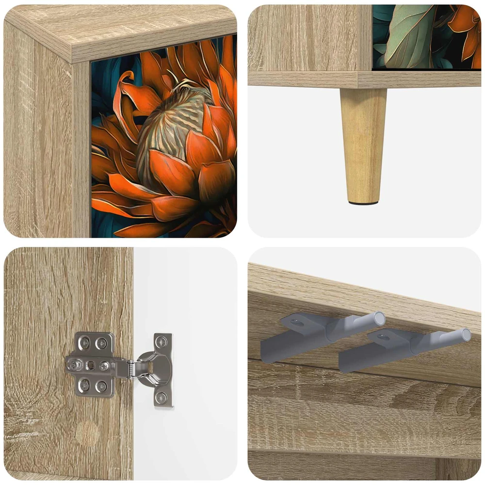 TV staliukas Televizoriaus spintelė LOCHEM 69 x 33 x 50 cm Sonoma ąžuolo