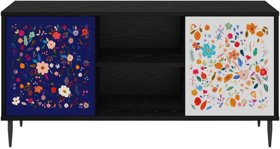 TV staliukas Televizoriaus spintelė MAINZ 102 x 33 x 51 cm Juodojo ąžuolo