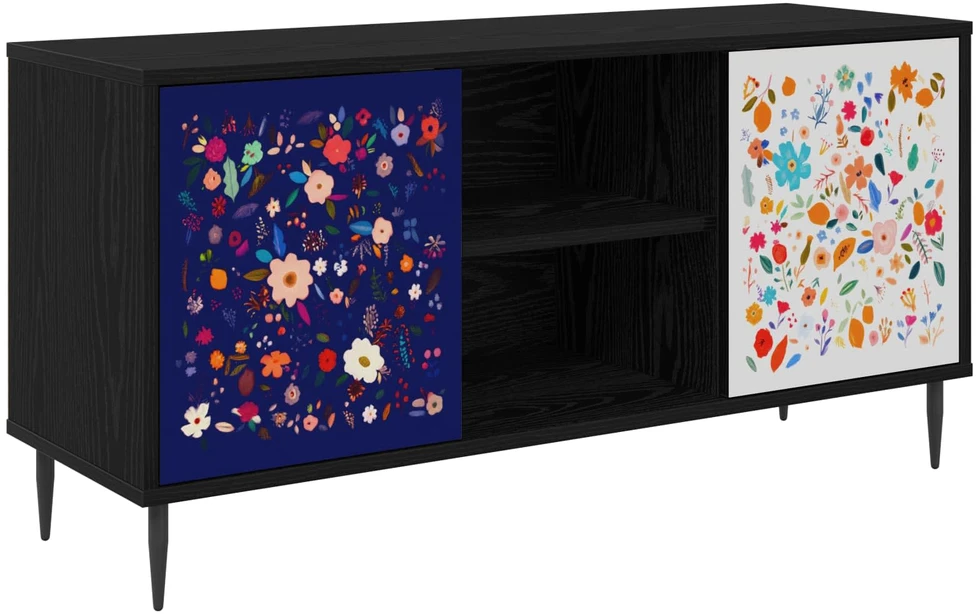 TV staliukas Televizoriaus spintelė MAINZ 102 x 33 x 51 cm Juodojo ąžuolo