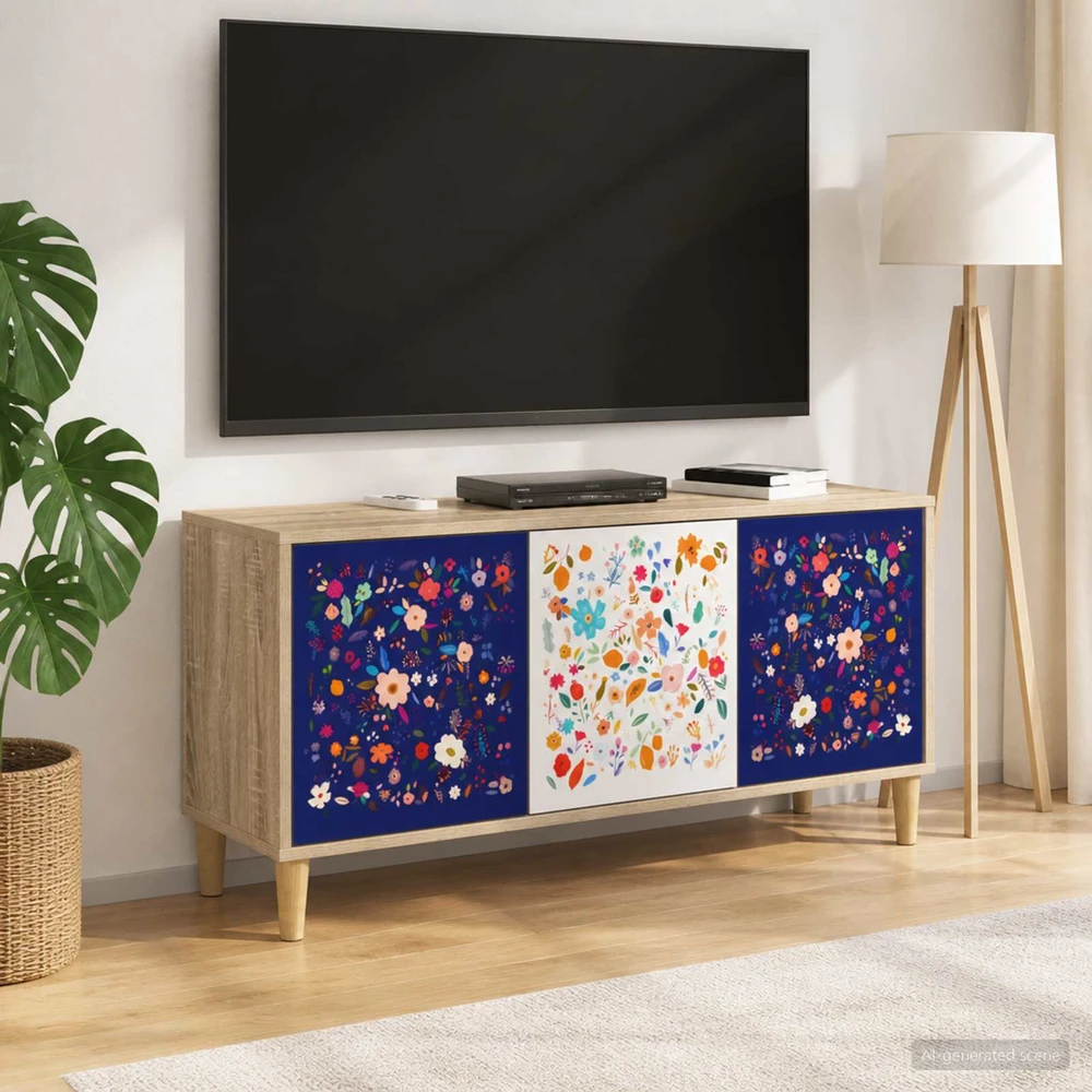TV staliukas Televizoriaus spintelė MAINZ 102 x 33 x 50 cm Sonoma ąžuolo