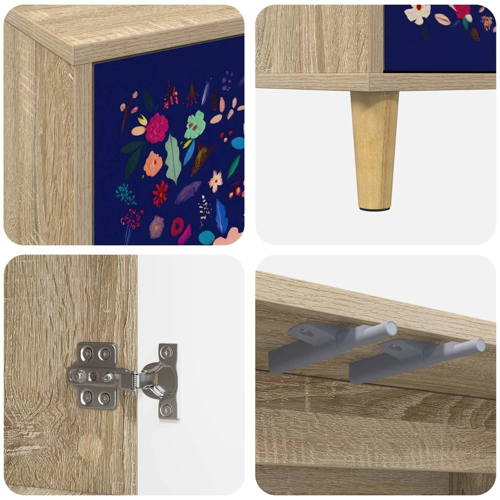 TV staliukas Televizoriaus spintelė MAINZ 102 x 33 x 50 cm Sonoma ąžuolo