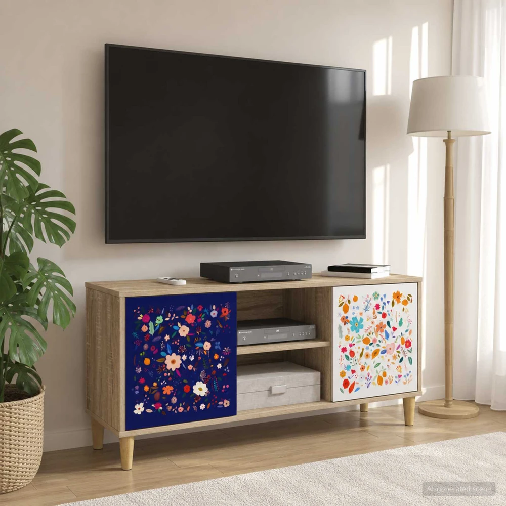 TV staliukas Televizoriaus spintelė MAINZ 102 x 33 x 50 cm Sonoma ąžuolo