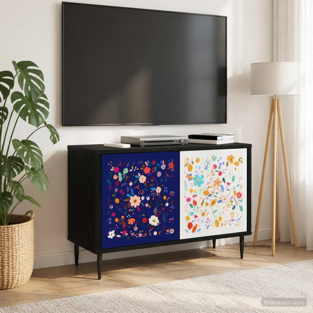 TV staliukas Televizoriaus spintelė MAINZ 69 x 33 x 50,5 cm Juodojo ąžuolo