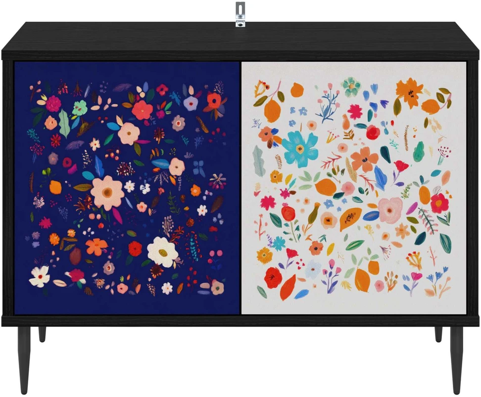 TV staliukas Televizoriaus spintelė MAINZ 69 x 33 x 50,5 cm Juodojo ąžuolo