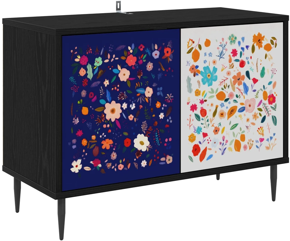 TV staliukas Televizoriaus spintelė MAINZ 69 x 33 x 50,5 cm Juodojo ąžuolo