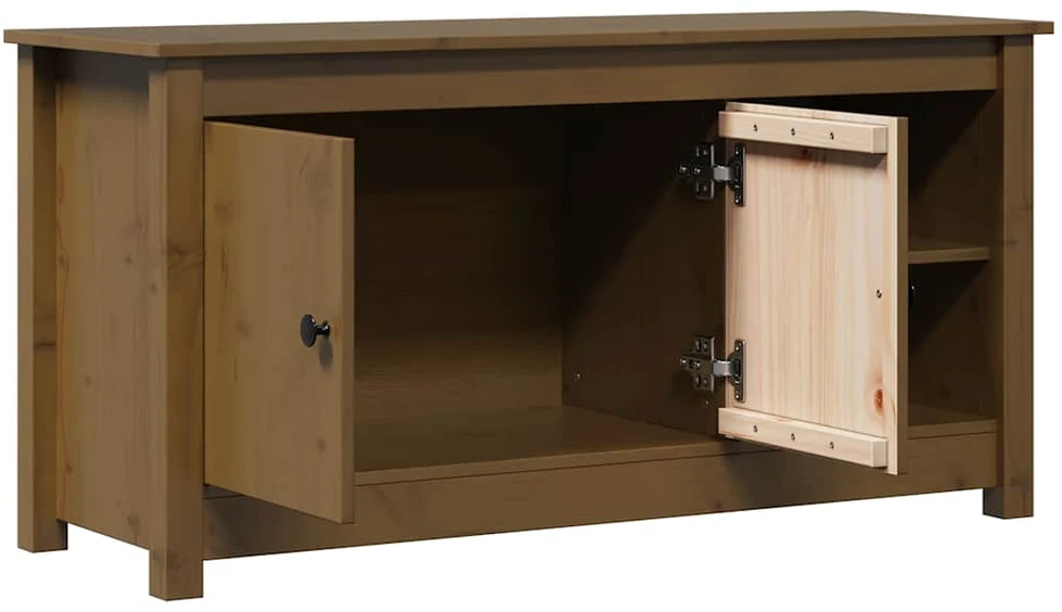 TV staliukas Televizoriaus spintelė, medaus ruda, 103x36,5x52cm, pušis