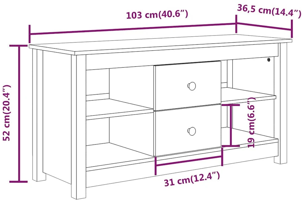 TV staliukas Televizoriaus spintelė, medaus ruda, 103x36,5x52cm, pušis