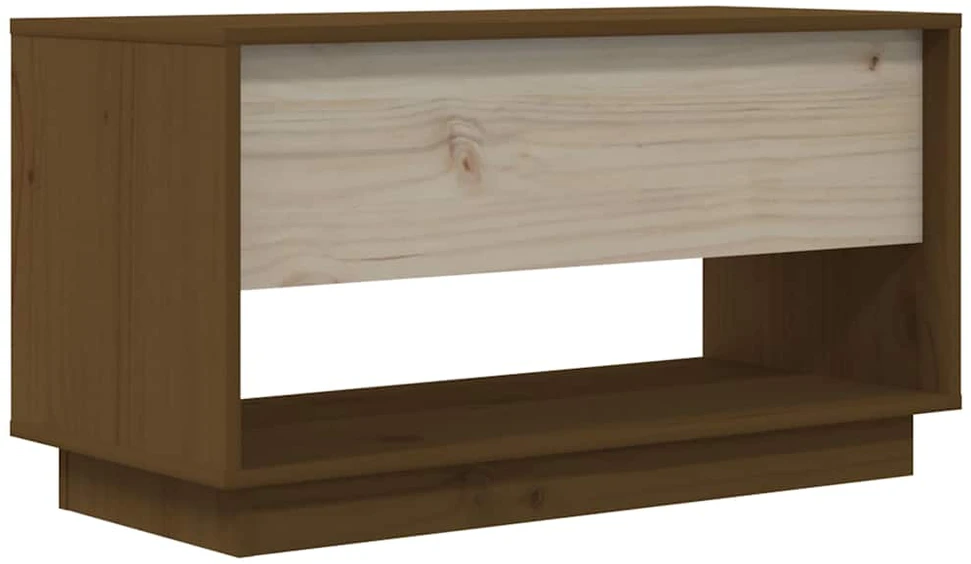 TV staliukas Televizoriaus spintelė, medaus ruda, 74x34x40cm, pušis