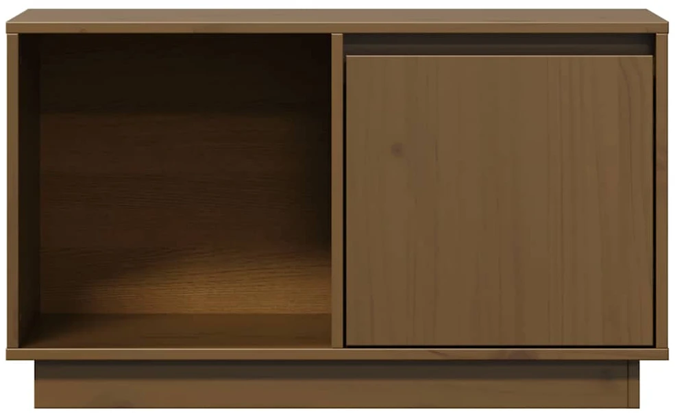 Televizoriaus spintelė, medaus ruda, 74x35x44cm, pušis