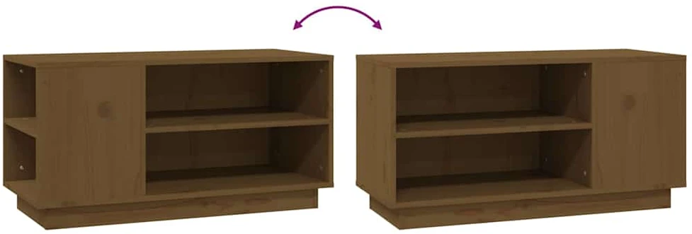 TV staliukas Televizoriaus spintelė, medaus ruda, 80x35x40,5cm, pušis
