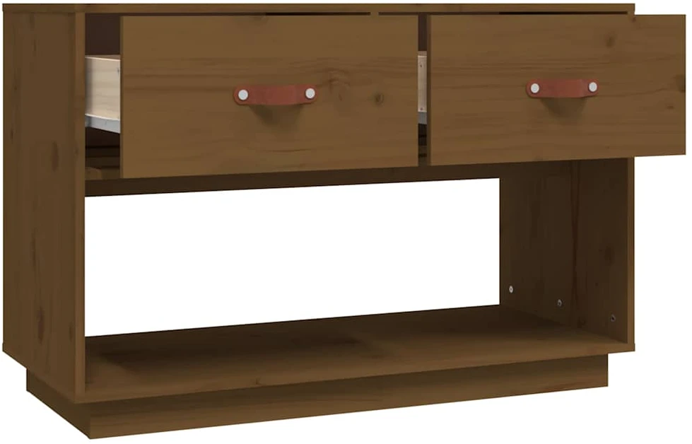 TV staliukas Televizoriaus spintelė, medaus ruda, 90x40x60cm, pušies masyvas