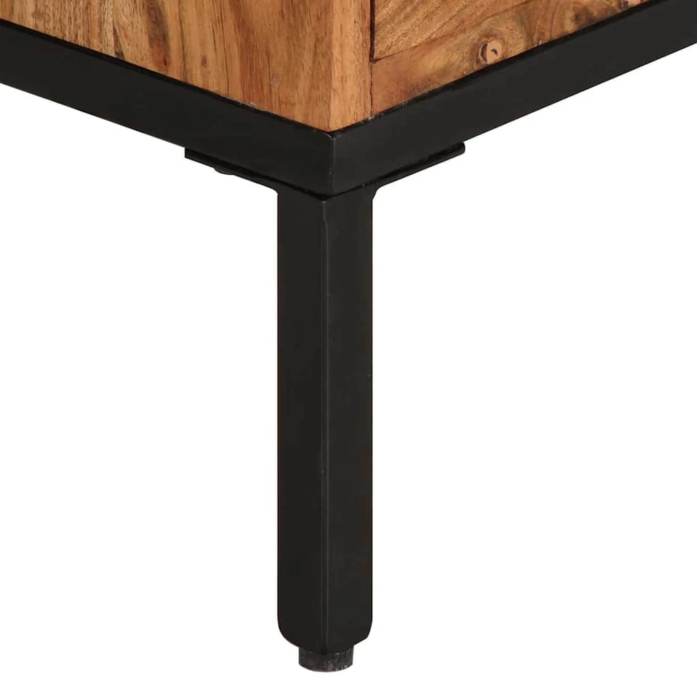 TV staliukas Televizoriaus spintelė, medaus ruda/pilka, 110x30x50cm, akacija