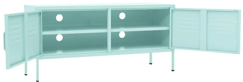 TV staliukas Televizoriaus spintelė, mėtinės spalvos, 105x35x50cm, plienas