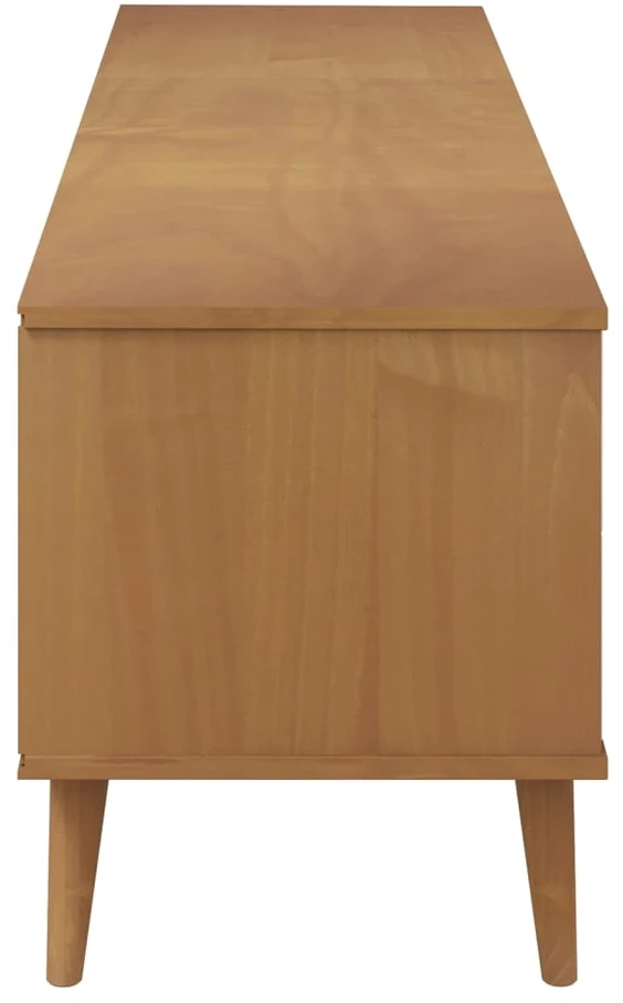 TV staliukas Televizoriaus spintelė MOLDE, ruda, 158x40x49cm, pušies masyvas