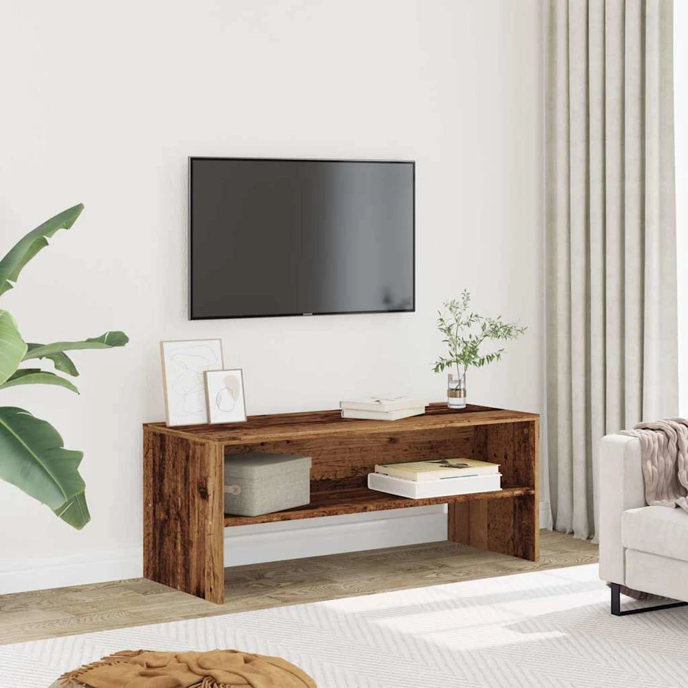 TV staliukas televizoriaus spintelė Old Wood 100x40x40 cm Engineered Wood