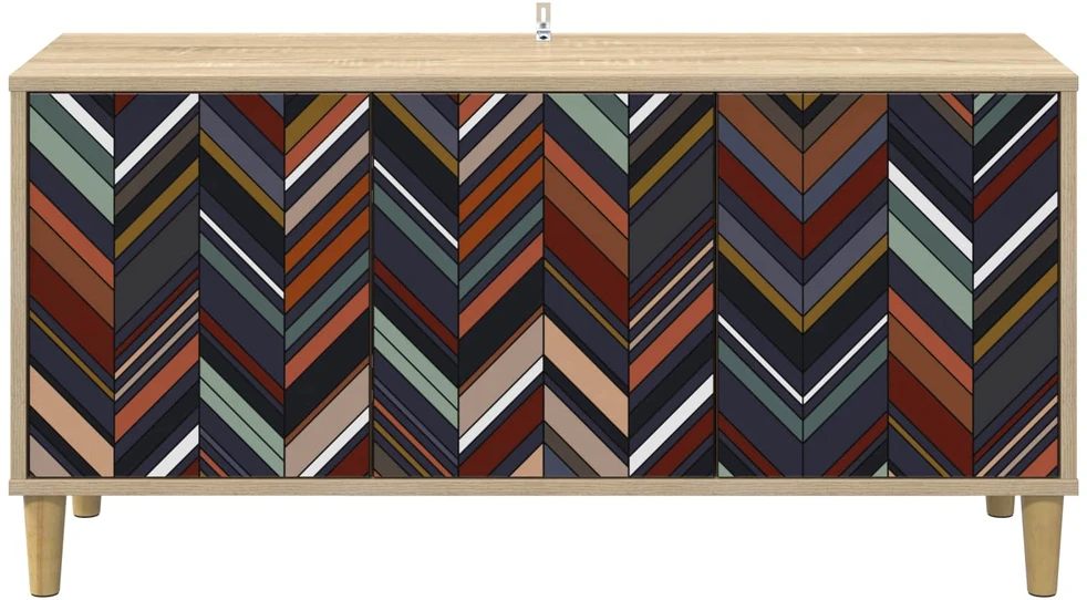 TV staliukas Televizoriaus spintelė OMMEN 102 x 33 x 50 cm Sonoma ąžuolo