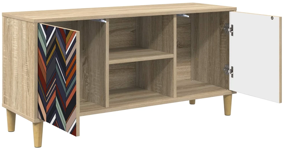 TV staliukas Televizoriaus spintelė OMMEN 102 x 33 x 50 cm Sonoma ąžuolo