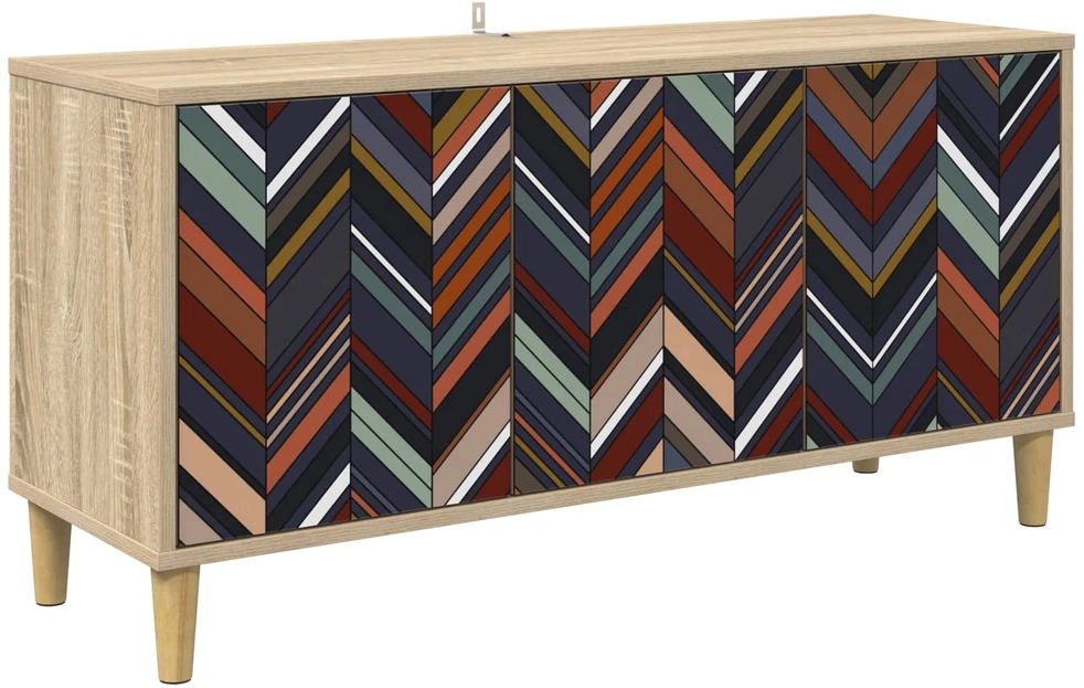 TV staliukas Televizoriaus spintelė OMMEN 102 x 33 x 50 cm Sonoma ąžuolo