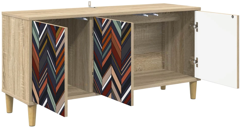 TV staliukas Televizoriaus spintelė OMMEN 102 x 33 x 50 cm Sonoma ąžuolo