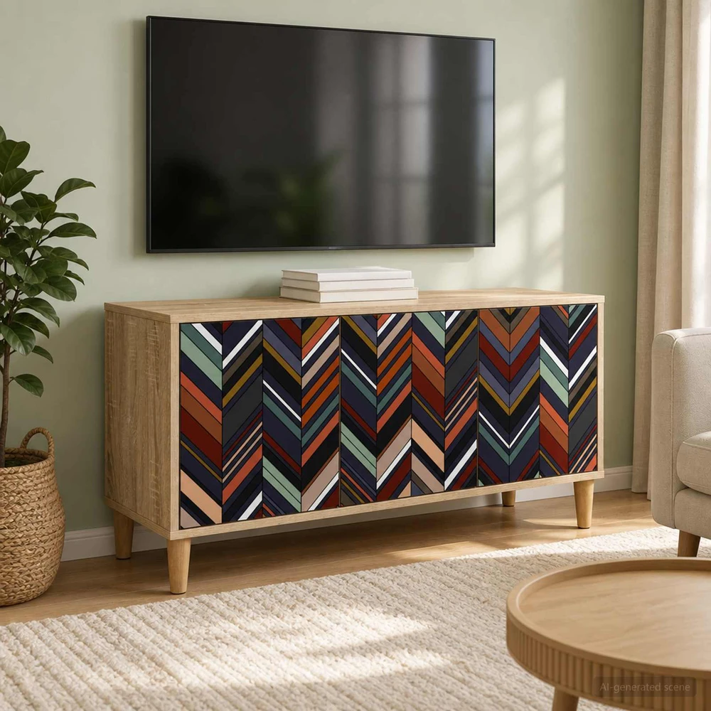 TV staliukas Televizoriaus spintelė OMMEN 102 x 33 x 50 cm Sonoma ąžuolo