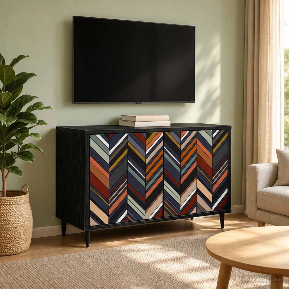 TV staliukas Televizoriaus spintelė OMMEN 69 x 33 x 50,5 cm Juodojo ąžuolo