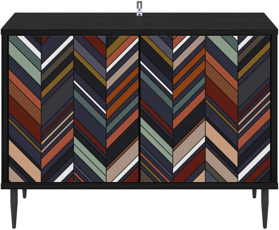TV staliukas Televizoriaus spintelė OMMEN 69 x 33 x 50,5 cm Juodojo ąžuolo