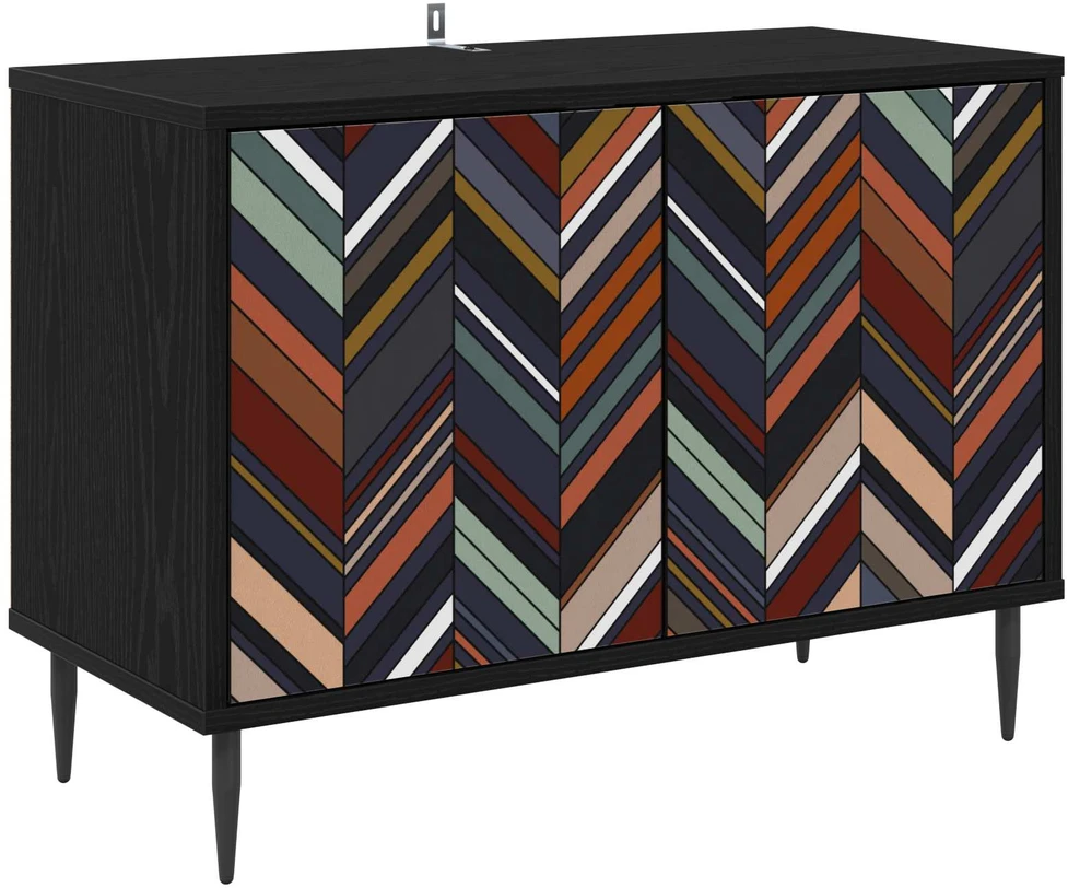 TV staliukas Televizoriaus spintelė OMMEN 69 x 33 x 50,5 cm Juodojo ąžuolo