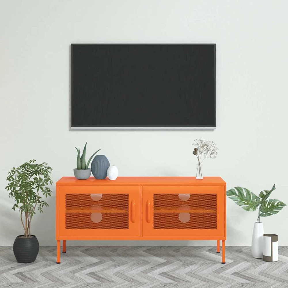 TV staliukas Televizoriaus spintelė, oranžinė, 105x35x50cm, plienas