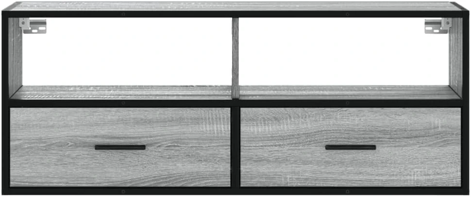 TV staliukas Televizoriaus spintelė, pilka, 100x31x39,5cm, mediena/metalas