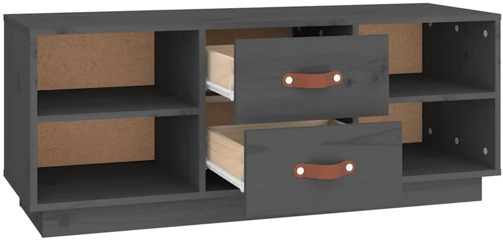 TV staliukas Televizoriaus spintelė, pilka, 100x34x40cm, pušies masyvas