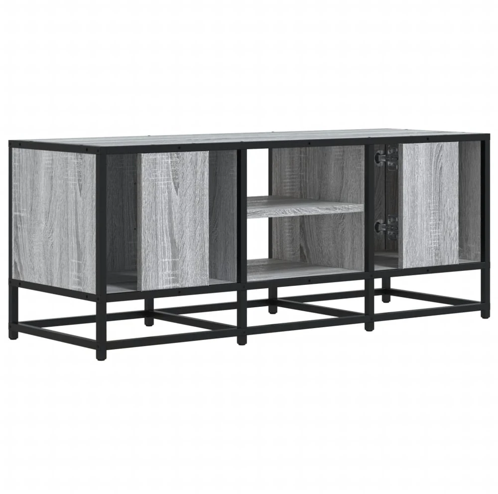 TV staliukas Televizoriaus spintelė, pilka, 100x35x41cm, mediena ir metalas