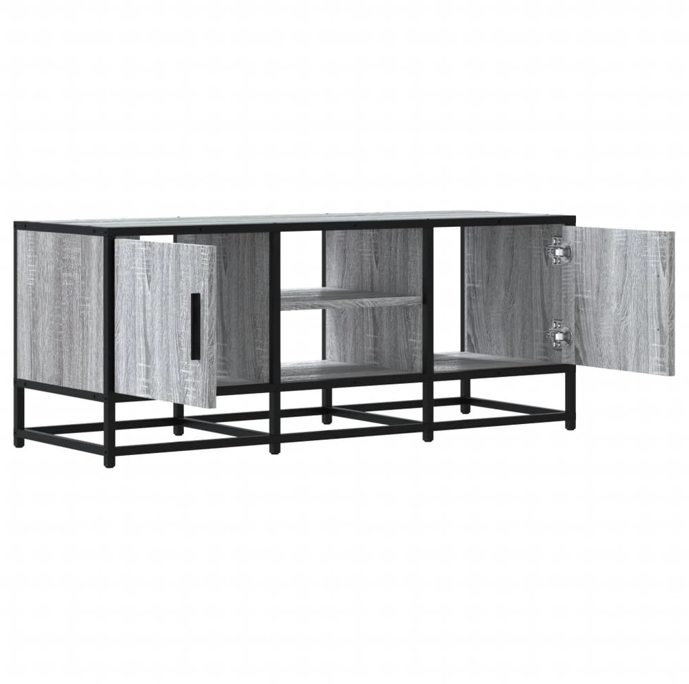TV staliukas Televizoriaus spintelė, pilka, 100x35x41cm, mediena ir metalas