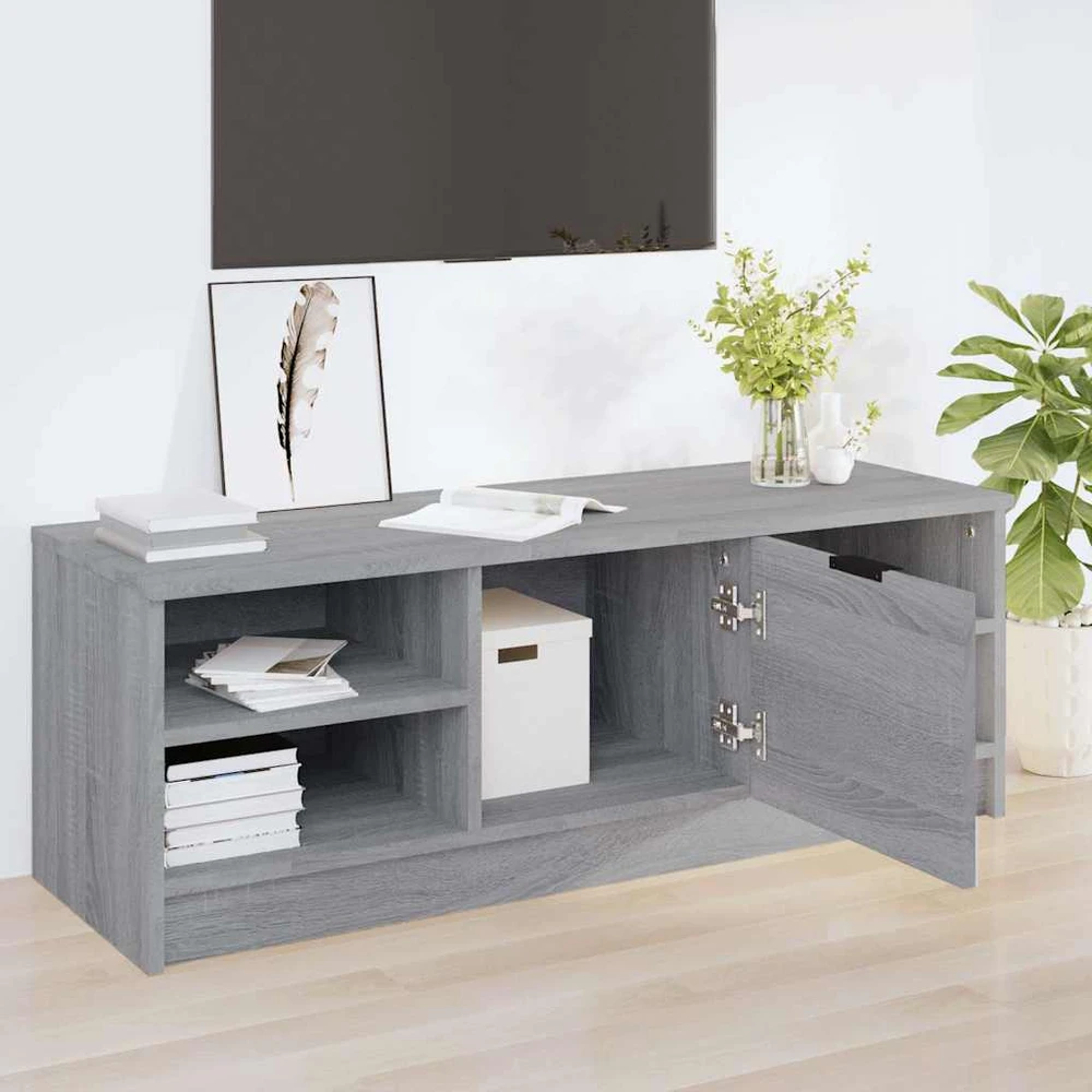 TV staliukas Televizoriaus spintelė, pilka, 102x35,5x36,5cm, mediena