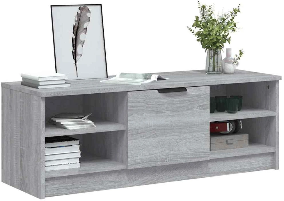 TV staliukas Televizoriaus spintelė, pilka, 102x35,5x36,5cm, mediena