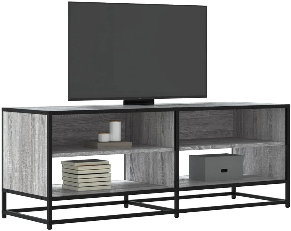 TV staliukas Televizoriaus spintelė, pilka, 120,5x40x46cm, mediena/metalas