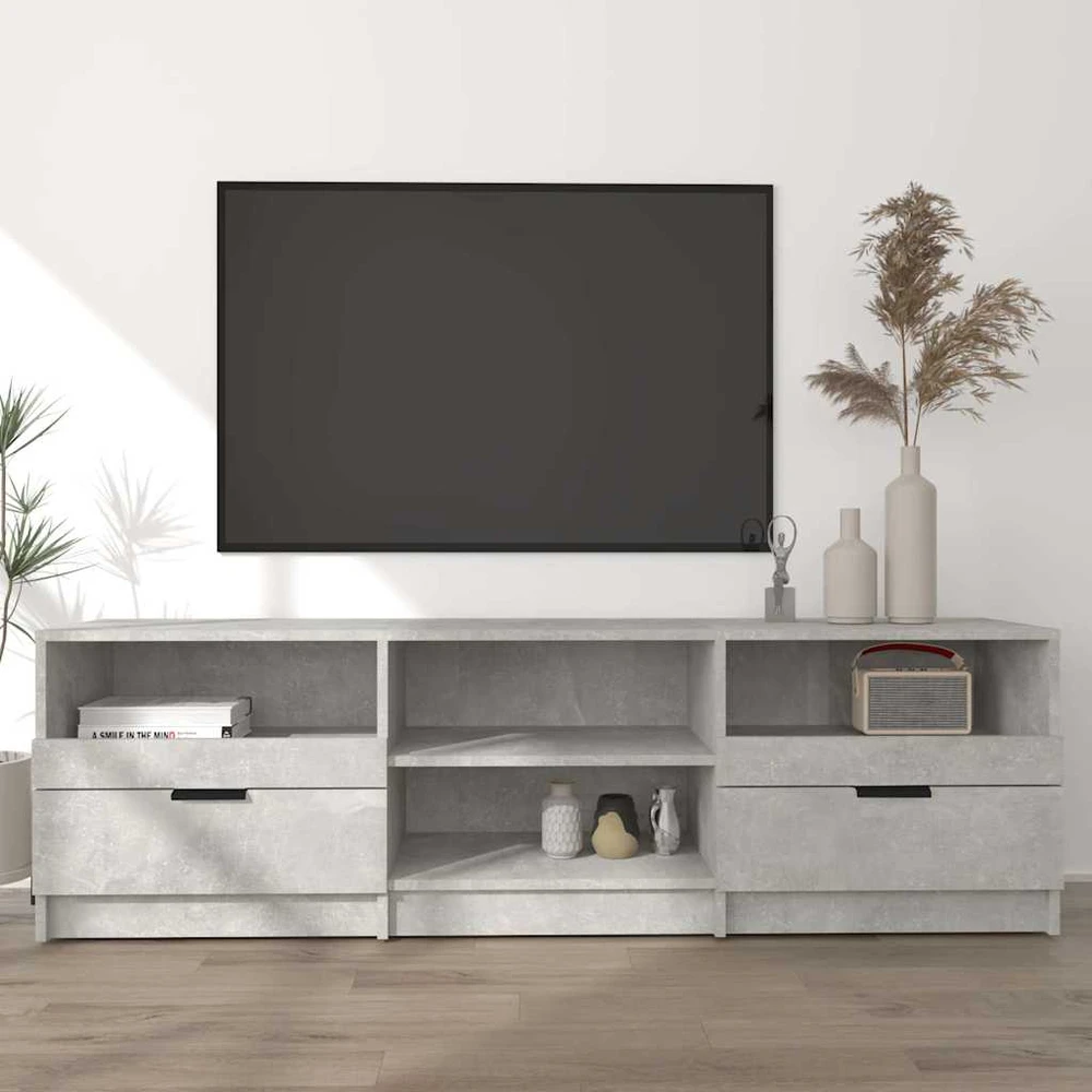 TV staliukas Televizoriaus spintelė, pilka, 150x33,5x45cm, apdirbta mediena