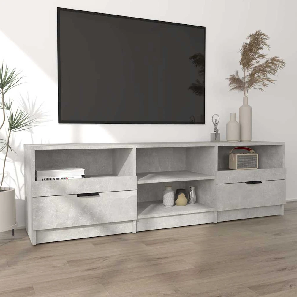 TV staliukas Televizoriaus spintelė, pilka, 150x33,5x45cm, apdirbta mediena