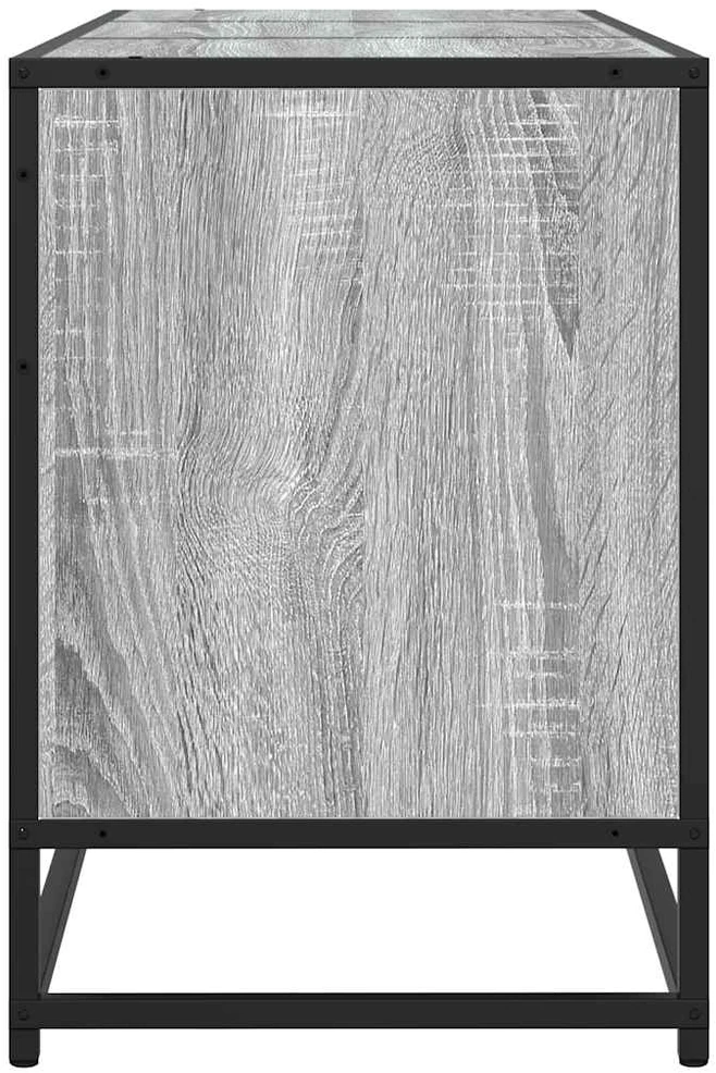 TV staliukas Televizoriaus spintelė, pilka, 150x35x41cm, mediena ir metalas