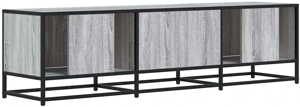 TV staliukas Televizoriaus spintelė, pilka, 150x35x41cm, mediena ir metalas
